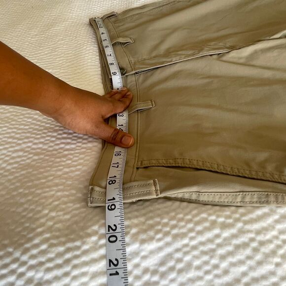 Eddie Bauer Travex Men's Tan Khaki Back Zipper Pockets Pant Shorts Size 38 - Picture 8 of 9